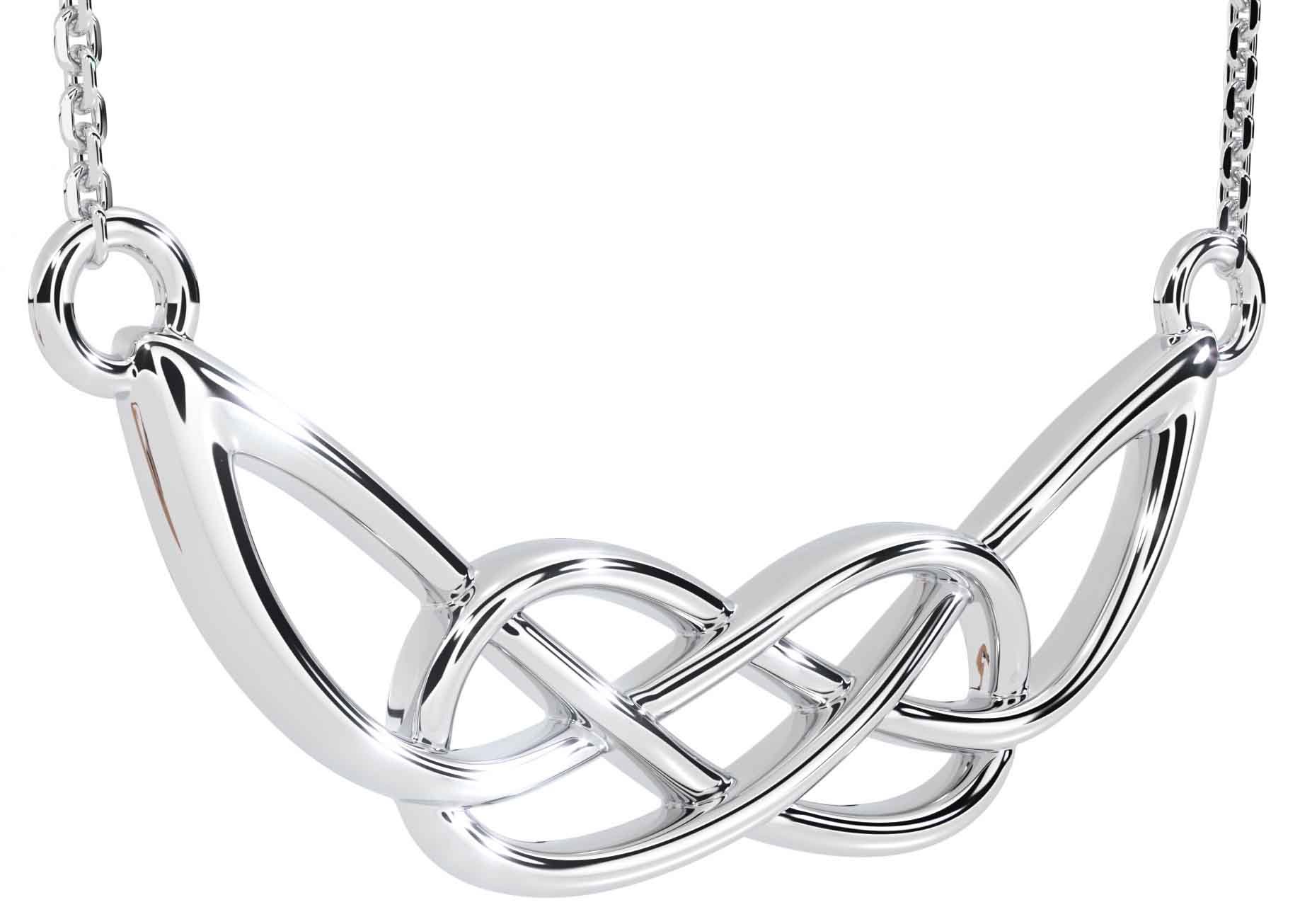 White gold deals celtic necklace
