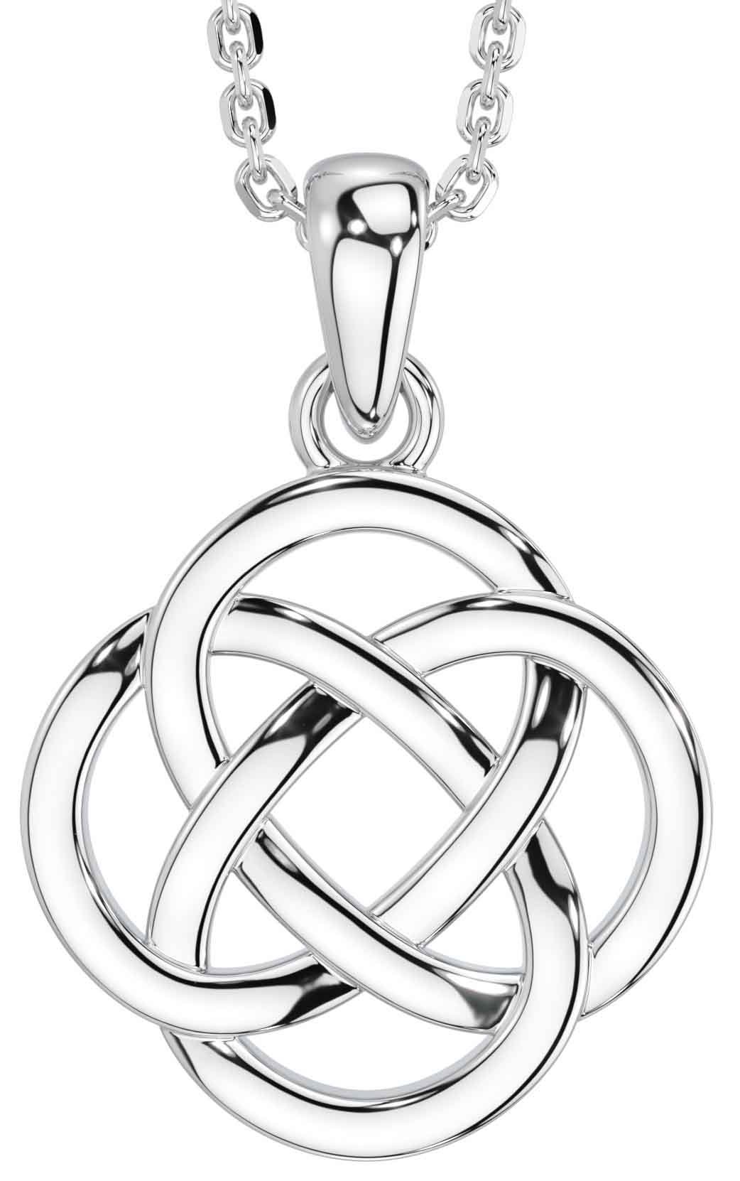 White gold deals celtic necklace