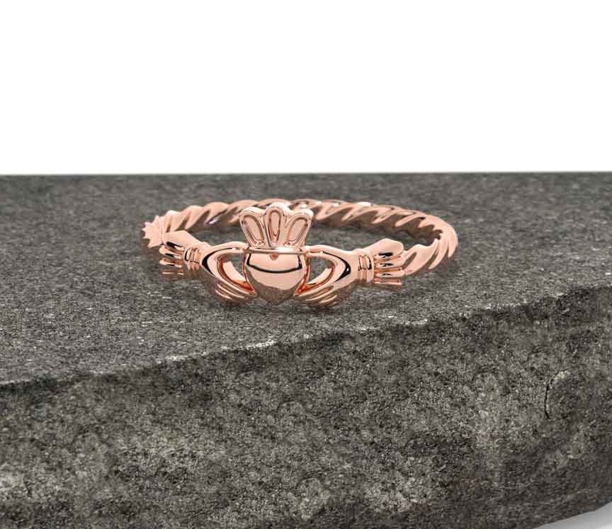 Rose Gold Claddagh Ring