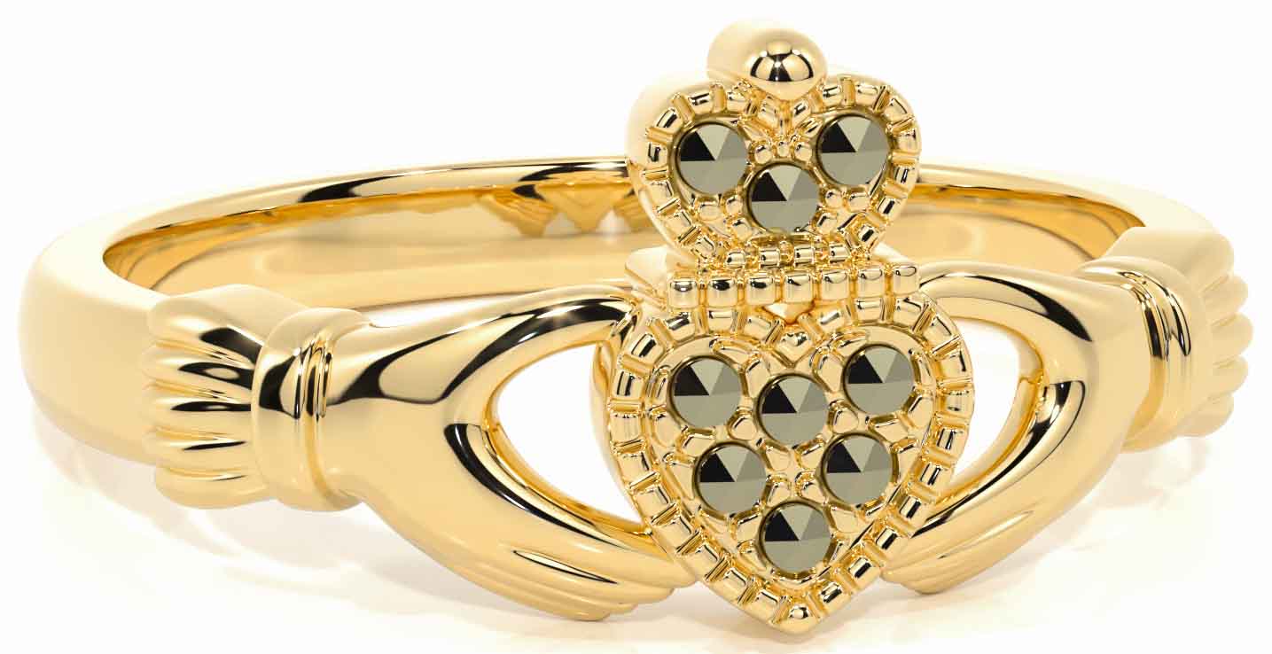 Marcasite claddagh ring hot sale
