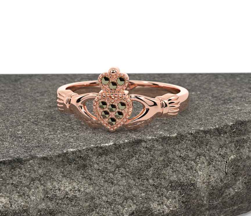 Marcasite sale claddagh ring