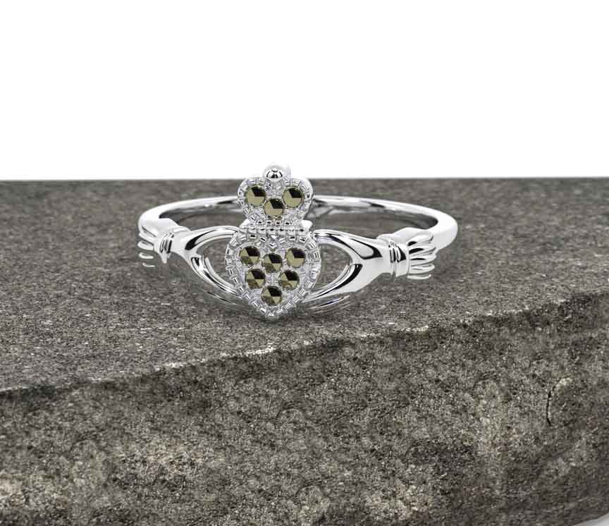 White gold hotsell marcasite rings
