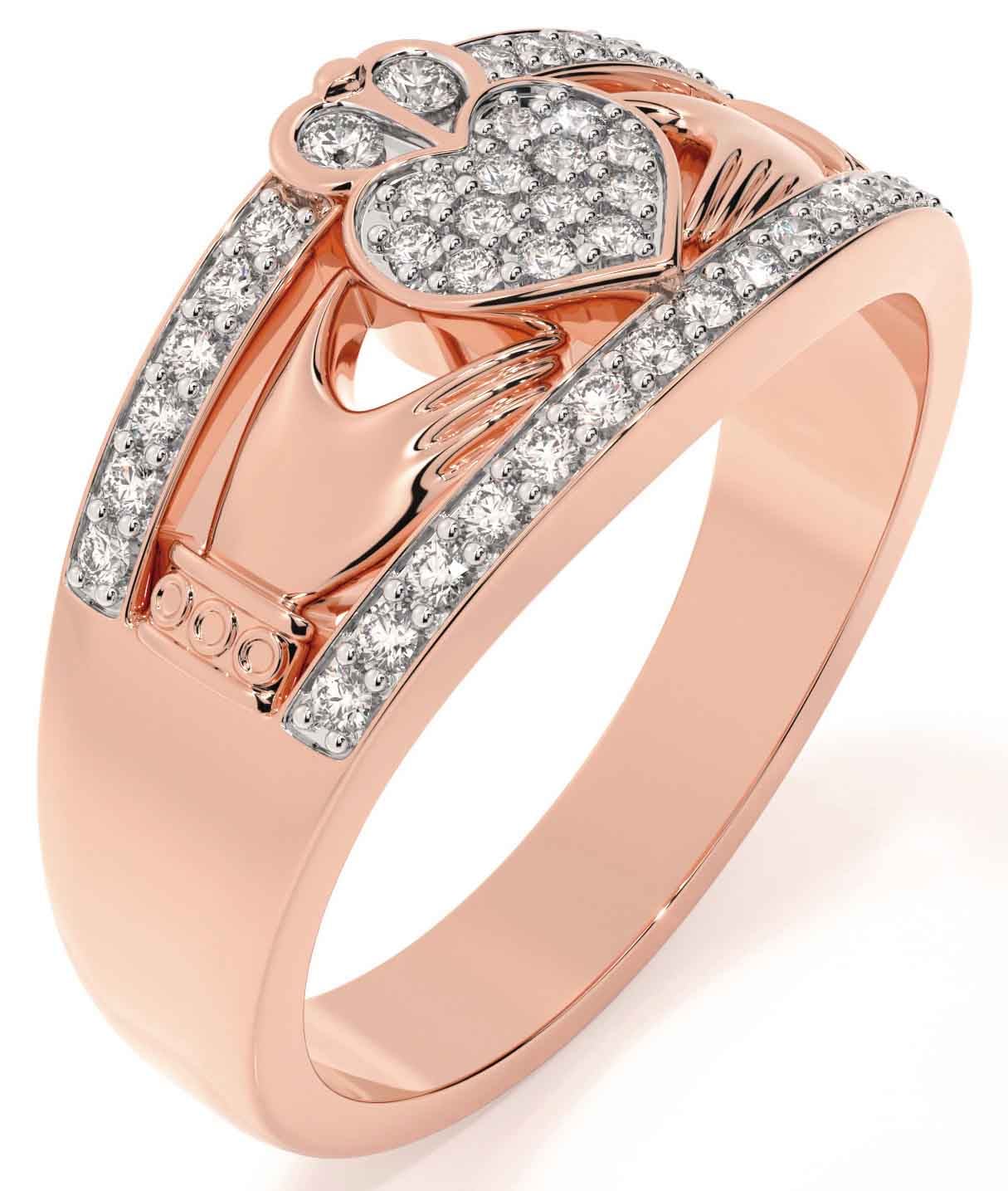 Wedding Ring Claddagh Outlet Mens Rose Gold Claddagh Ring Diamond