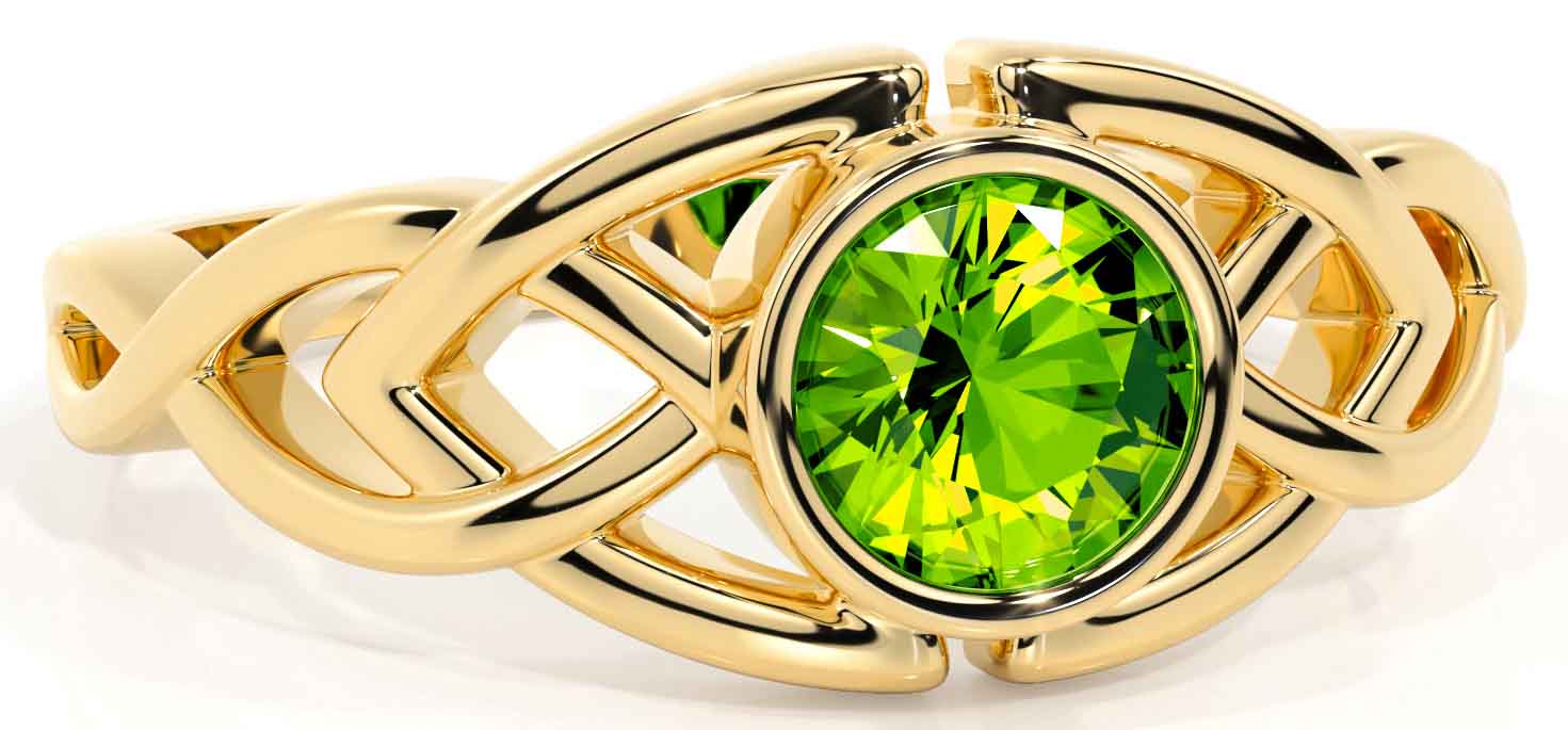 Celtic on sale peridot ring