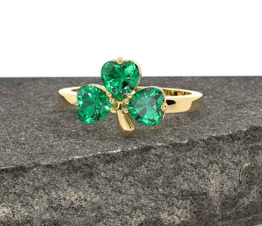 Emerald new arrivals shamrock ring