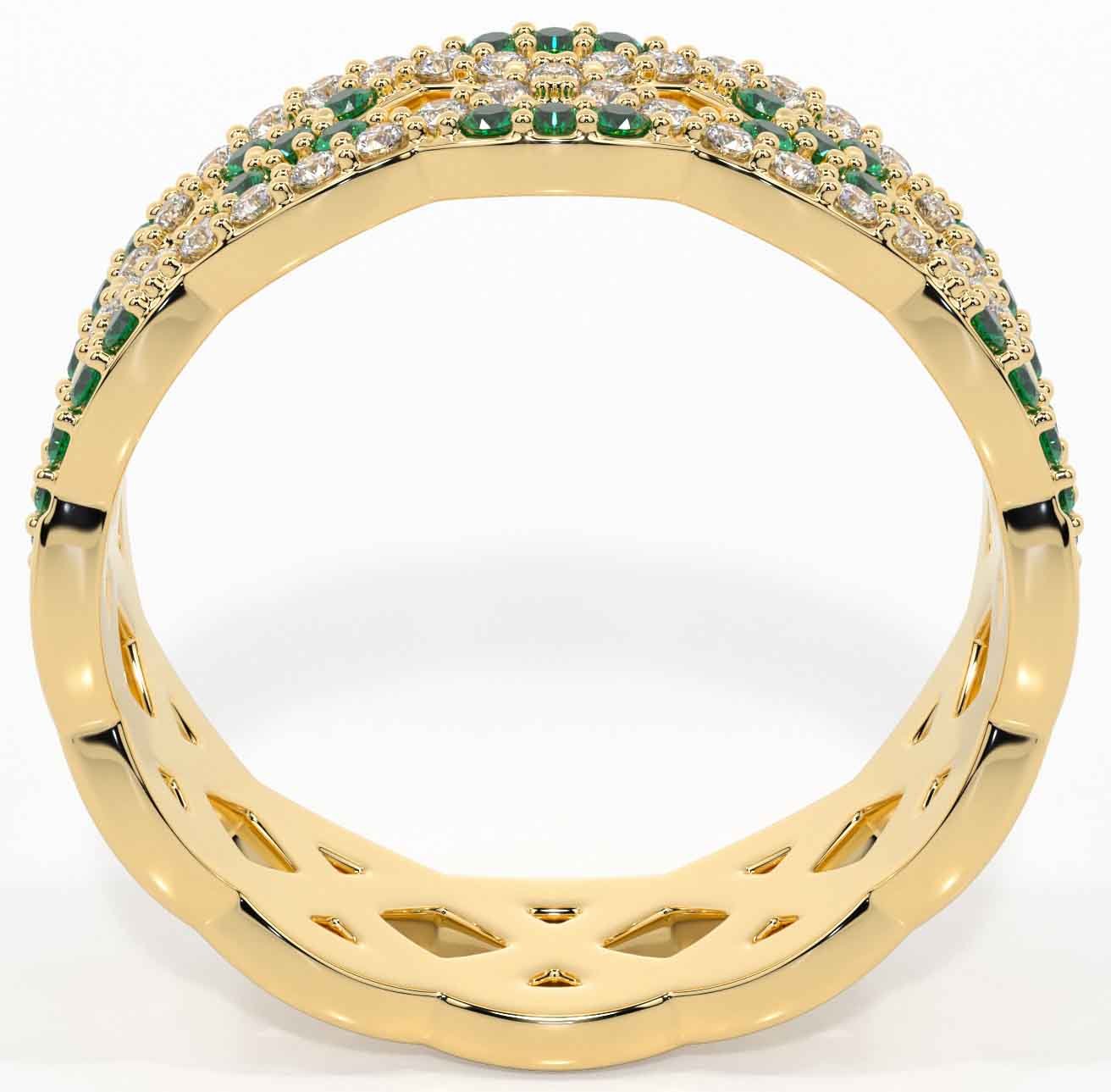 Infinity emerald sale ring