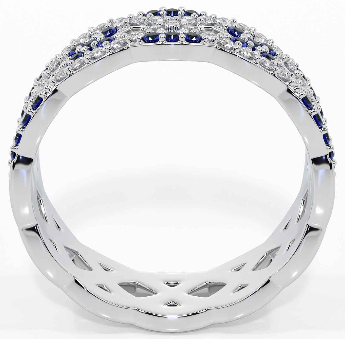 Sapphire and diamond 2025 infinity ring