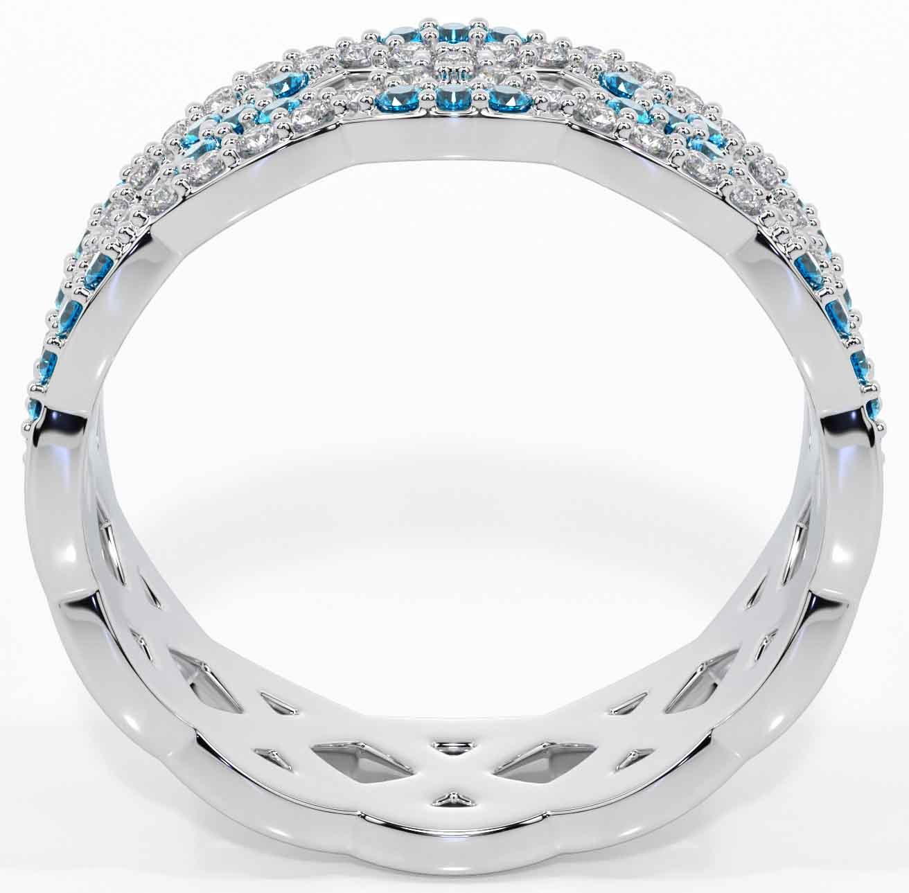 Blue topaz outlet infinity ring