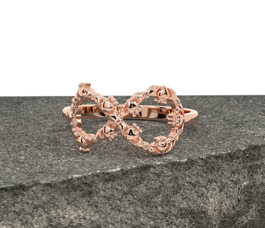 Copper claddagh ring outlet