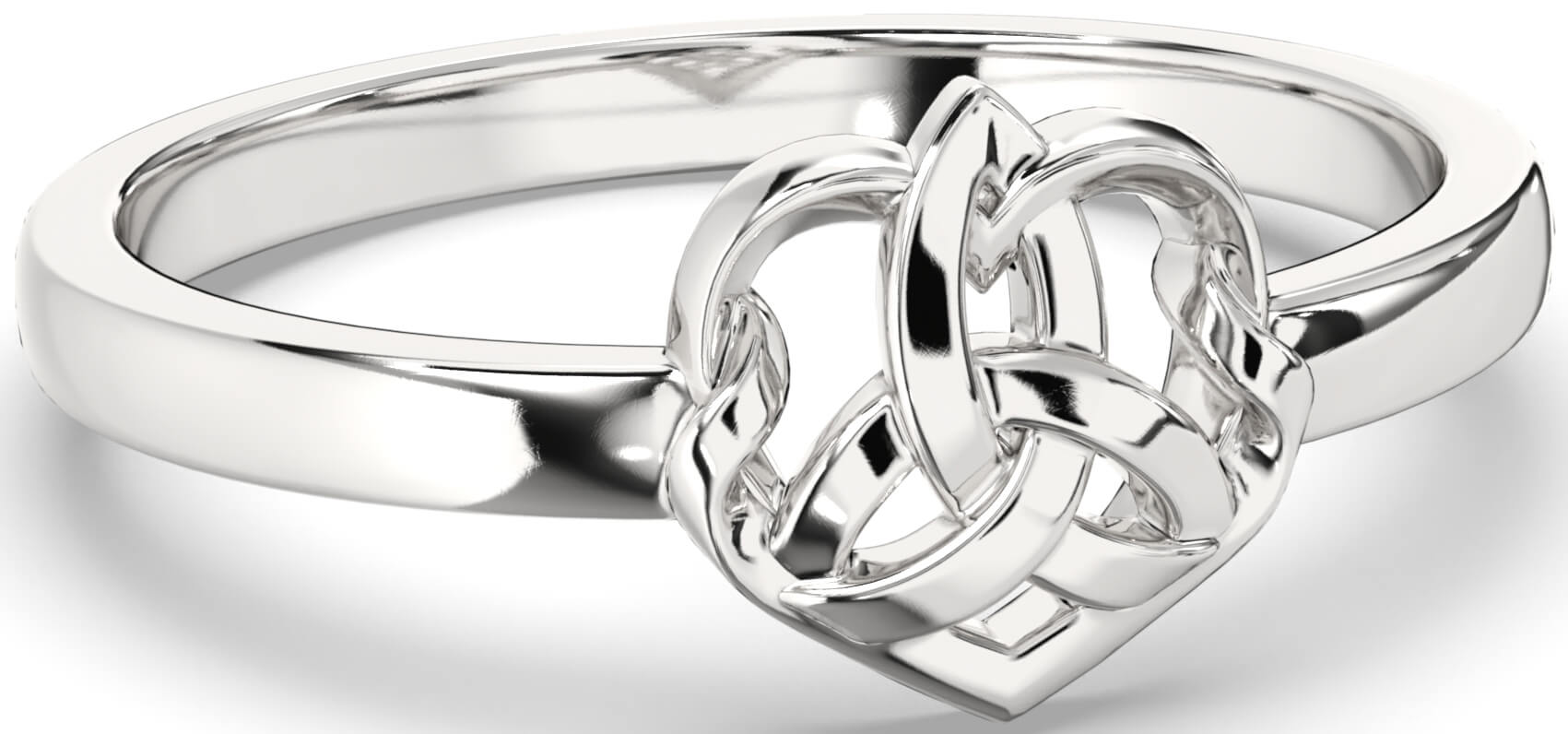 Silver trinity knot ring on sale