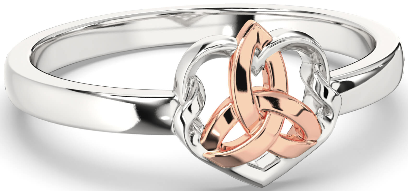 Rose gold celtic knot ring shop