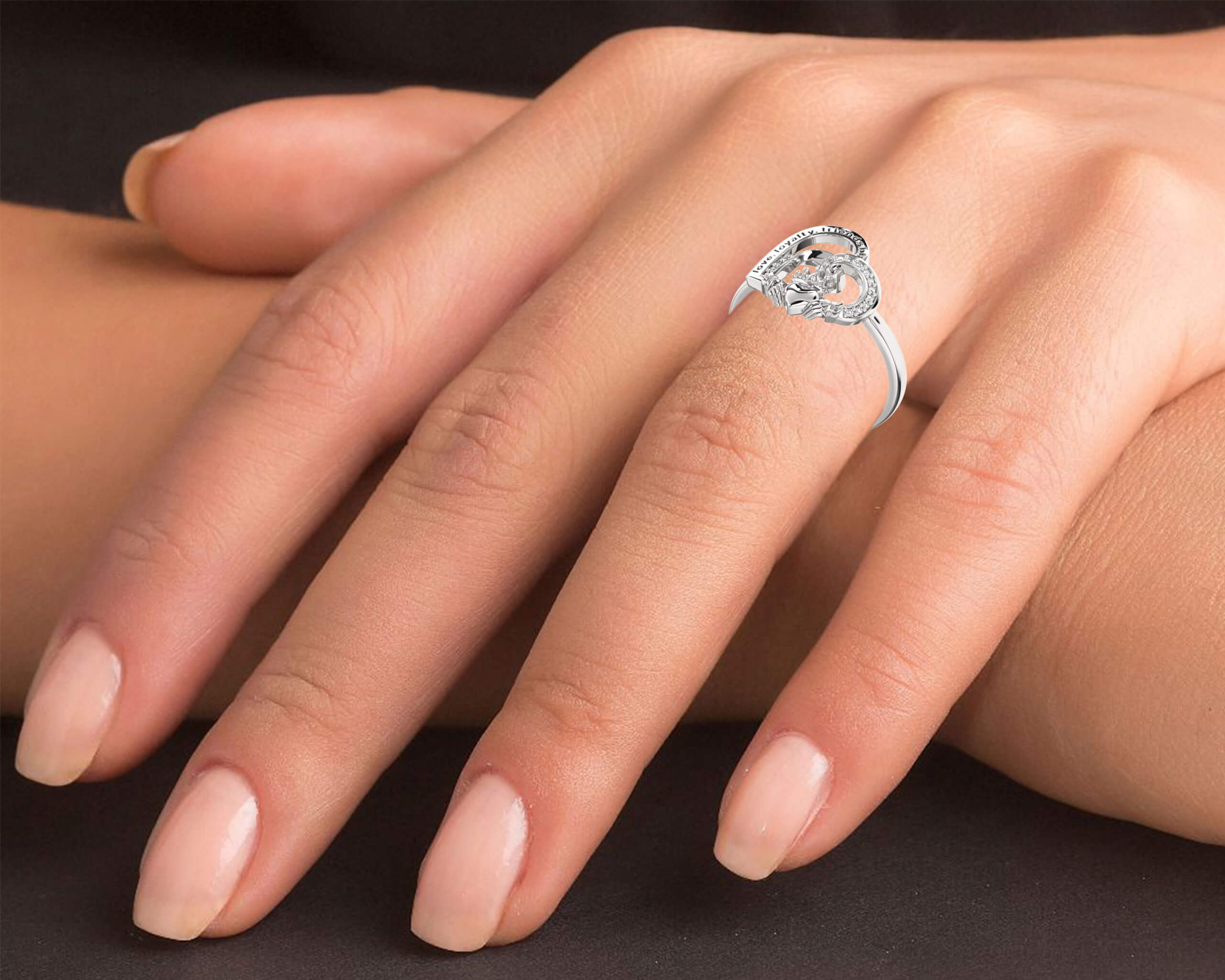 White gold friendship rings top
