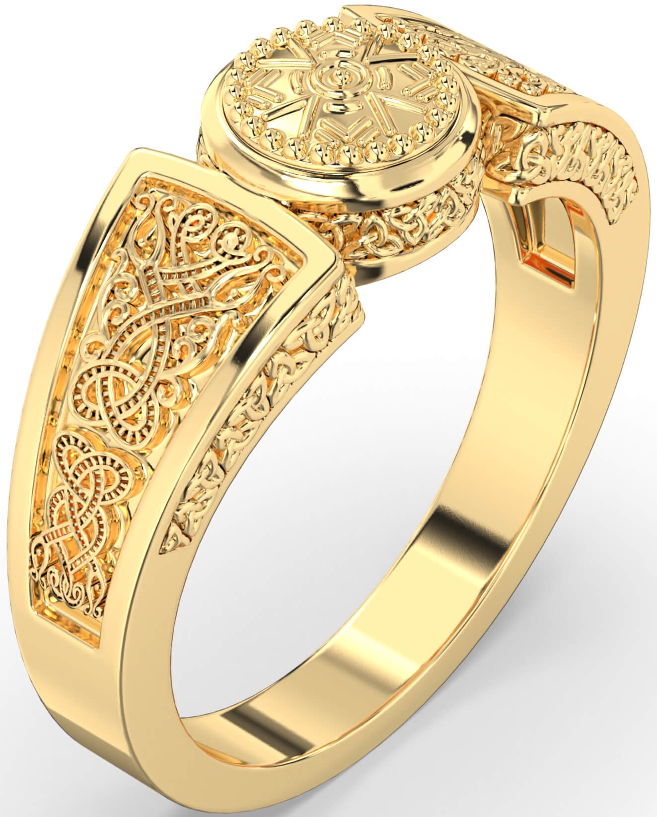 Mens knot ring top
