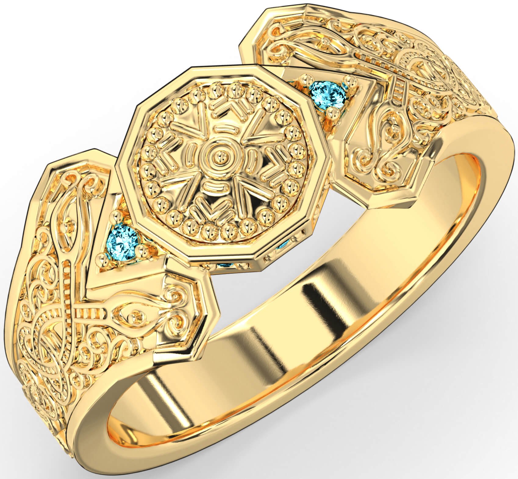 Aquamarine signet ring discount