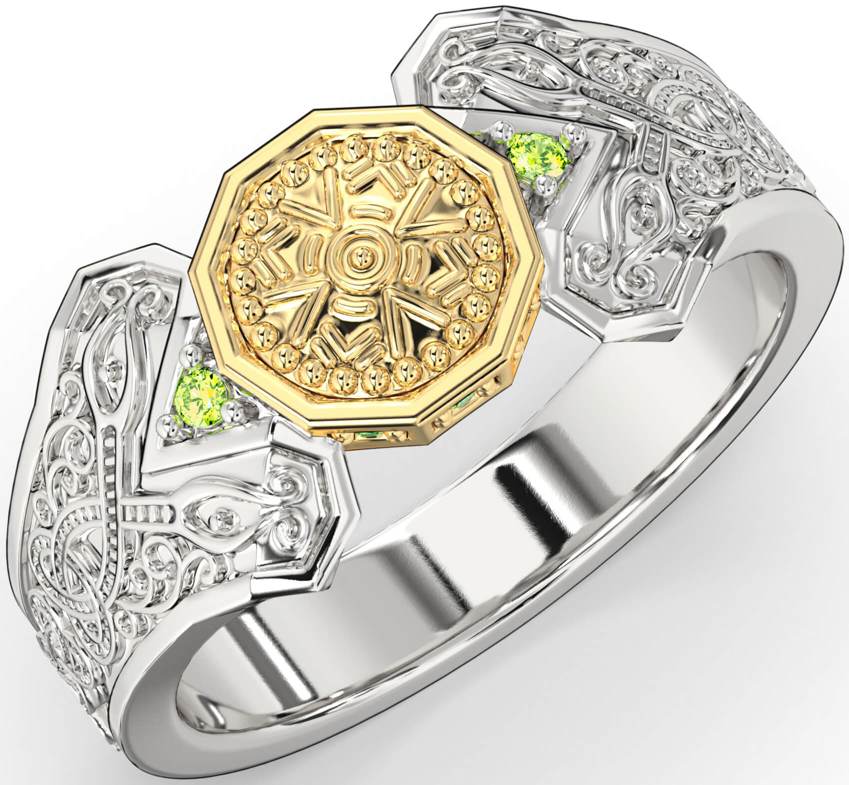 Peridot signet ring store