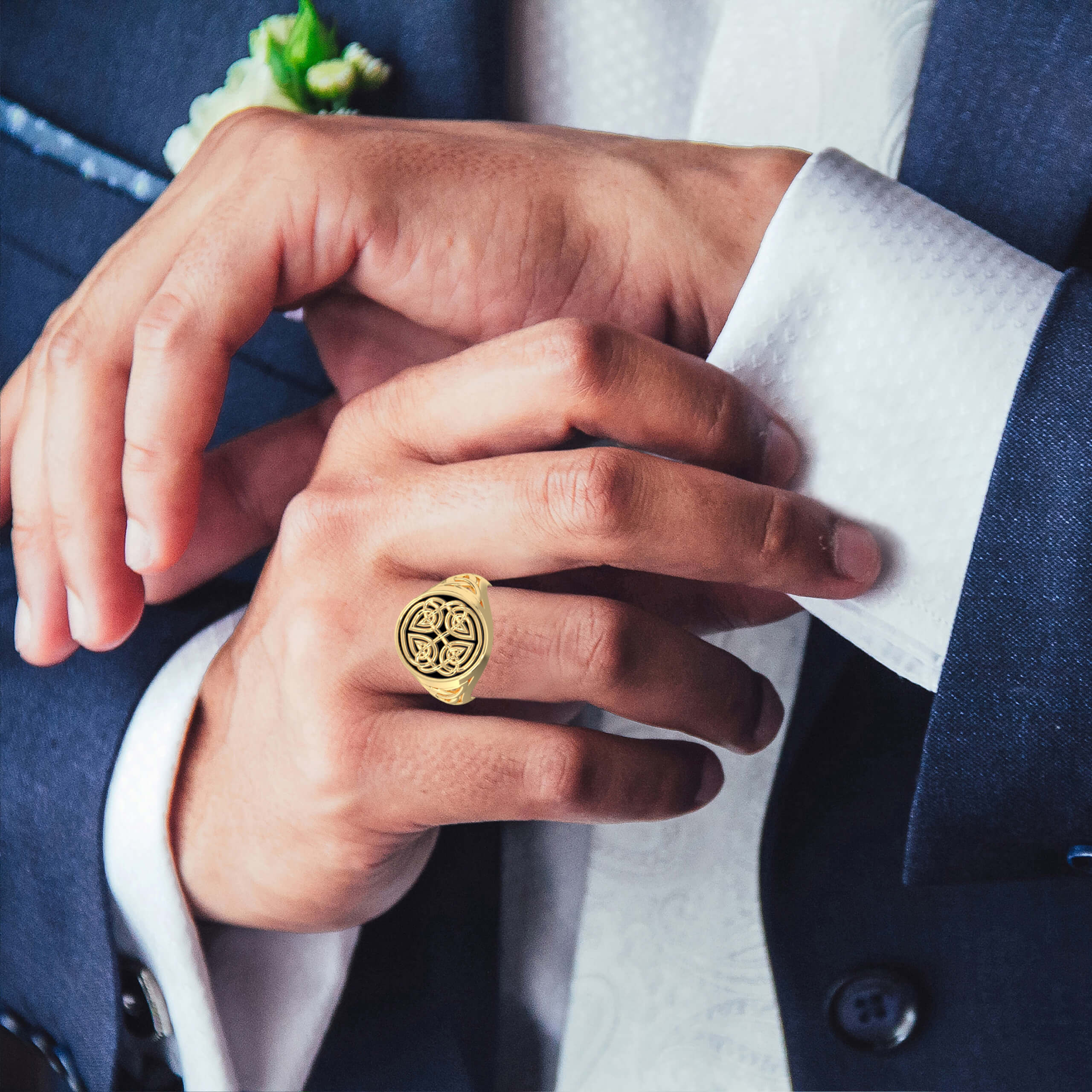 Celtic trinity knot new arrivals ring mens